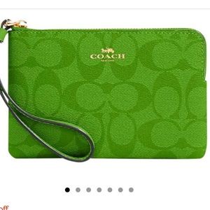 Coach Corner Zip Wristlet